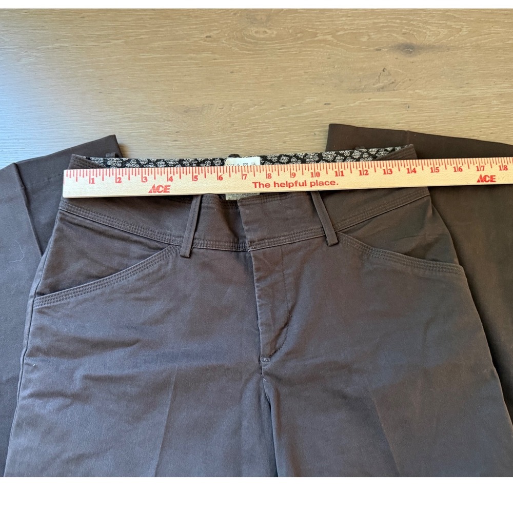 Lee Natural Straight Leg Pants Dark Brown Chocolate 4‎ Petite 465942D Crop/Ankle - Picture 7 of 9